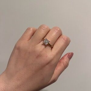 NWT Diamonique Princess 2ct Engagement Ring